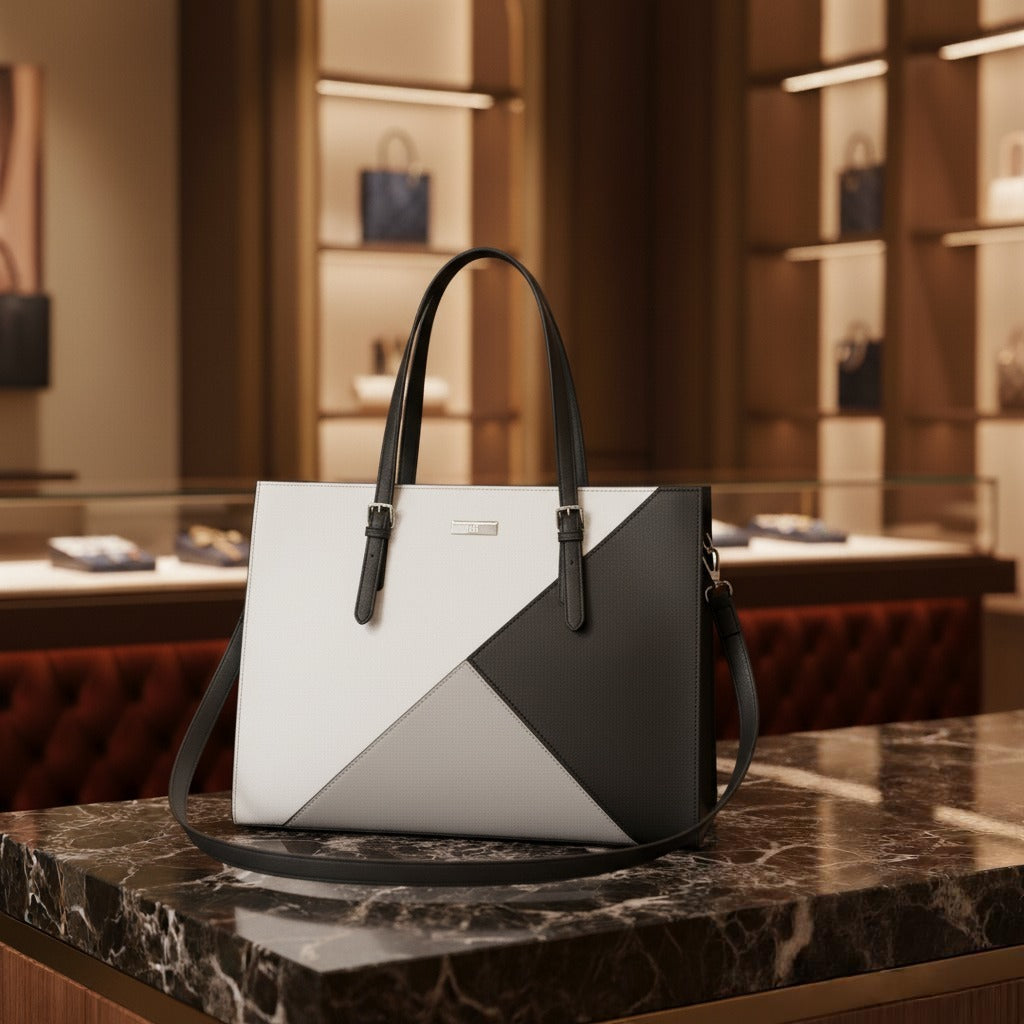 The Ultimate Professional Tote: A Geometrical Statement Bag