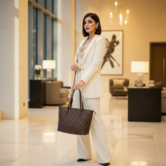 The "Iconic Monochrome" Tote Bag & Clutch Set