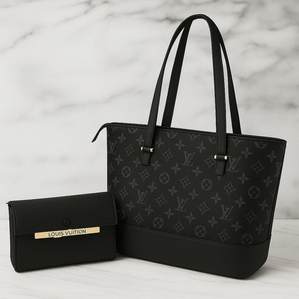 The "Iconic Monochrome" Tote Bag & Clutch Set