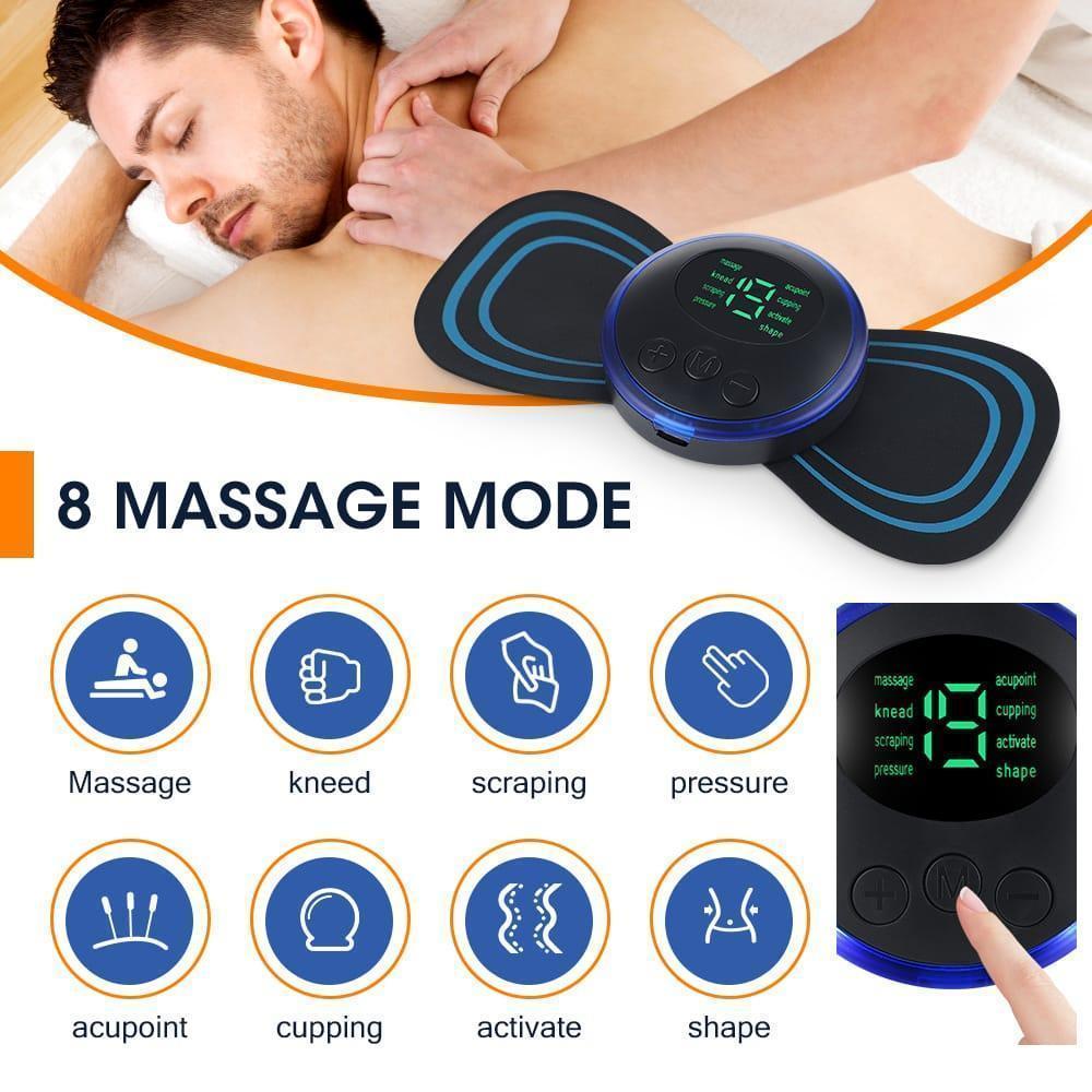 A1ZSTORE™ Smart EMS Mini Massager – Wireless Rechargeable Muscle Relaxation Device for Neck, Back & Shoulder Pain Relief
