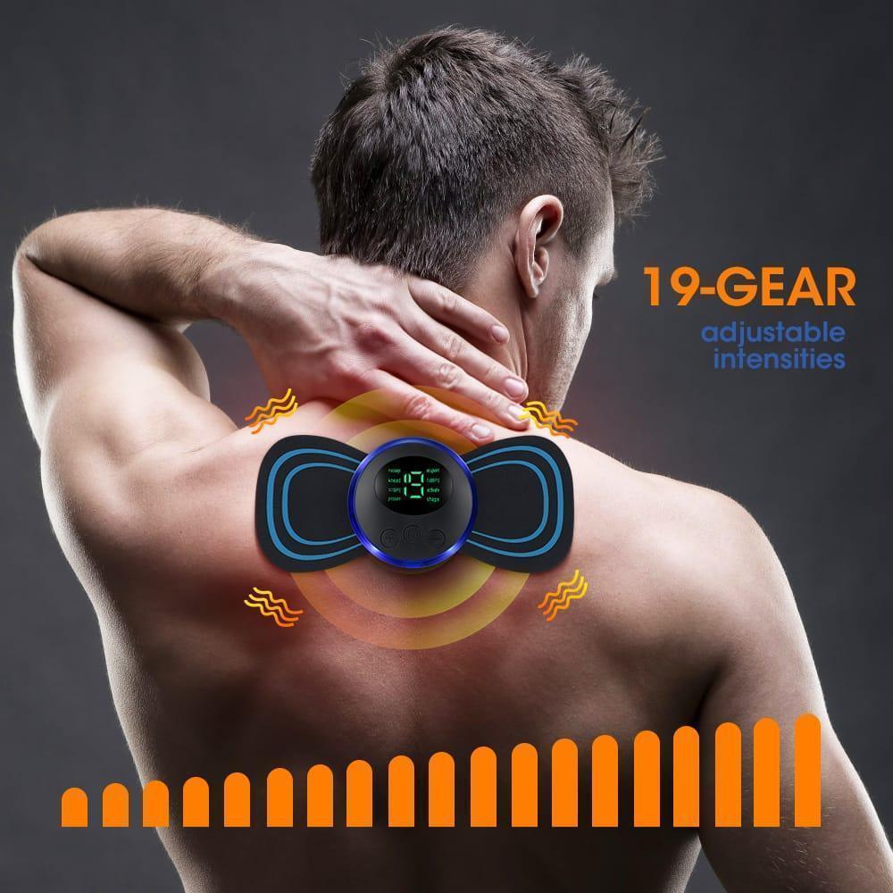 A1ZSTORE™ Smart EMS Mini Massager – Wireless Rechargeable Muscle Relaxation Device for Neck, Back & Shoulder Pain Relief