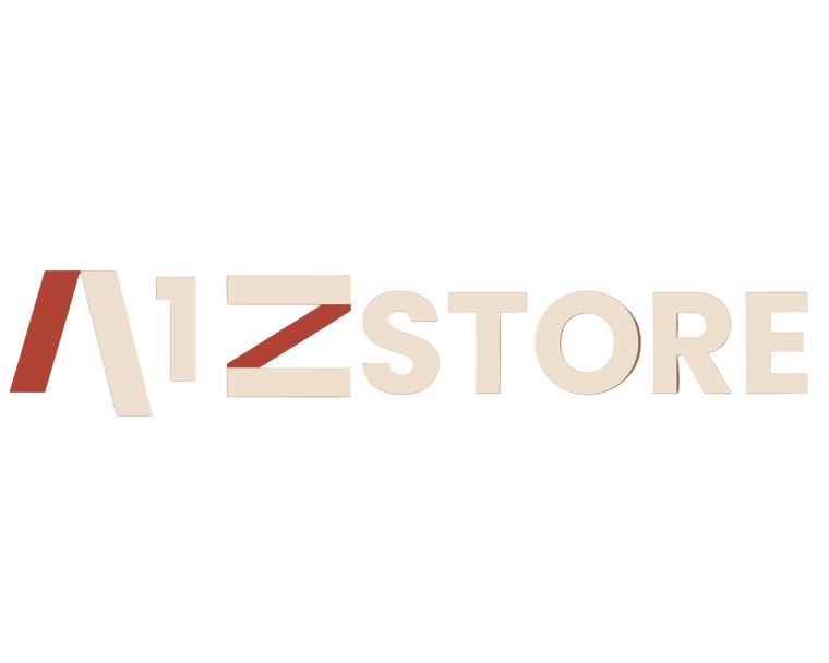 Logo of A1Z Store on a brown background